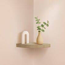 Étagère d'angle Striée MDF 25x25x3,5cm chêne clair - HOMEA