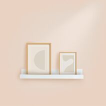 Étagère photo MDF 80x6x7cm blanc - HOMEA