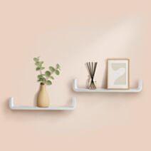 Set de 2 étagères gigognes blanc - HOMEA