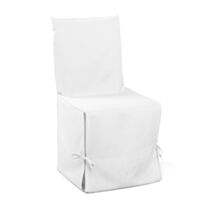 Housse de chaise nouettes Essentiel 50 x 50 x 50 cm blanc