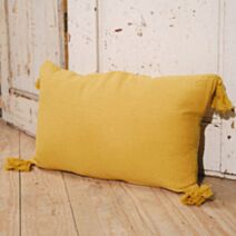 Coussin Spirit garden 50 x 30 cm gaze de coton ocre - TODAY