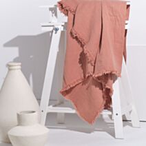 Plaid Romantik 150 x 200 cm gaze de coton rose - TODAY
