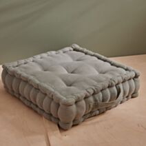 Coussin de sol Spirit garden 40 x 40 x 10 cm gaze de coton sauge - TODAY