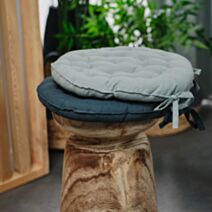 Assise matelassée unie Magdalena Palma coton Ø40cm 2 assortis - TODAY