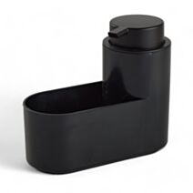 Distributeur à savon range éponge 17 x 15 cm noir - UTILITY 