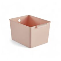 Bac de rangement plastique 25 x 19 x 15 cm rose - UTILITY
