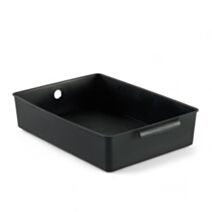Bac de rangement plastique 34 x 24 x 7 cm noir - UTILITY