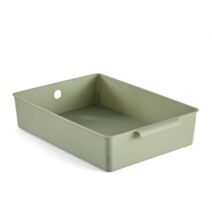 Bac de rangement plastique 34 x 24 x 7 cm vert - UTILITY