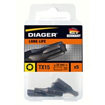 Embout Torx torsion TIN n°10 L.25
