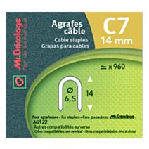 Agrafes pour câbles C7, 14 mm - MR BRICOLAGE