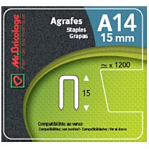 agrafes a14 - 15 mm - MR BRICOLAGE