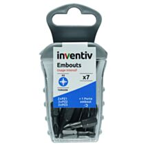Coffret 7 embouts de vissage torsion PZ - INVENTIV