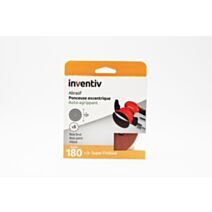 5 disques de ponçage 8 trous Ø115mm grains 180 - INVENTIV