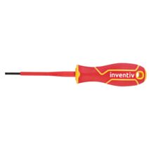 Tournevis plat électricien isolé 2,5x75mm chrome vanadium - INVENTIV