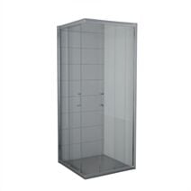 Accès angle droit verre transparent 90cm chromé brillant - INVENTIV