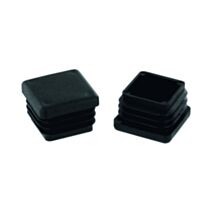 Set de 4 patins rentrants 28 x 28 mm plastique noir - INVENTIV