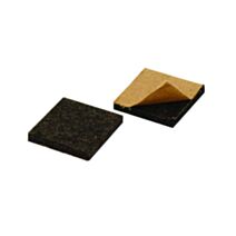 Set de 12 patins 24 x 24 mm feutre marron - INVENTIV