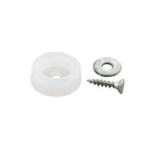 Set de 4 patins à visser Ø22 mm plastique transparent - INVENTIV