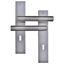 Poignées de porte trou clé Diego carré alu + - B BEAUTY