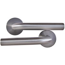 Poignées de porte sur rosaces Loïc inox - B BEAUTY