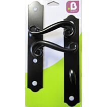 Poignées de porte à verrou Solène fer noir - MR BRICOLAGE