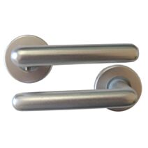 Poignées de porte sur rosace Thonon alu argent - B BEAUTY