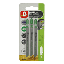3 lames scie sauteuse en T stratifié et melaminé - B POWER