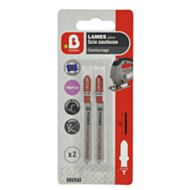 Lame scie sauteuse chantournage métal 1/3mm x2 - B POWER