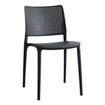 Chaise Riga polypropylène noir - OVIALA
