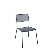 Chaise Guethary acier gris anthracite - OVIALA