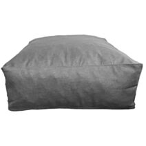Pouf Mixi tissu Olefin gris - OVIALA