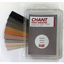 Chant à coller pour tablette coloris aluminium