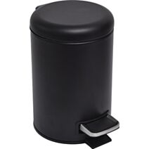 Poubelle métal frein de chute 3l - noir mat - TENDANCE