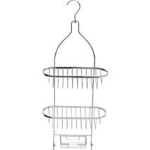 Serviteur métal 2 paniers/Porte-savon chrome - TENDANCE