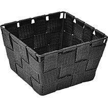 Panier polyester rectangle noir - TENDANCE