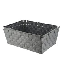 Panier dressing polyester 32,5 x 45 x 18 cm gris - TENDANCE