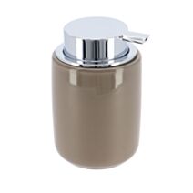 Distributeur de savon Dolomite Chrome 8,3cm Taupe - TENDANCE