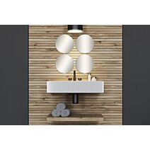 Set de 4 miroirs ronds diamètre 30 cm 2 mm modèle moyen - uni