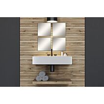 Set de 4 miroirs carrés 30 x 30 cm 2 mm modèle moyen - uni