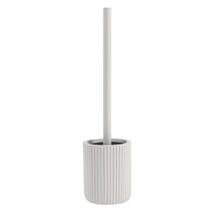 Brosse WC polyrésine striée blanc - TENDANCE
