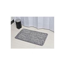 Tapis mémoire de forme galet 50 x 80 cm gris clair - TENDANCE
