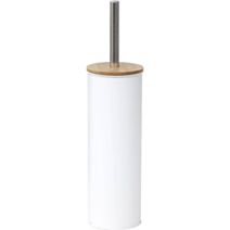 Brosse WC métal bambou/blanc - TENDANCE