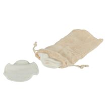 4 disques démaquillants bambou/sachet en coton - TENDANCE