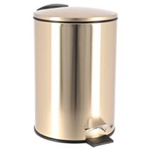 Poubelle métal doré 3 L - TENDANCE