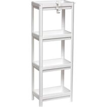 Meuble de rangement 4 niveaux polypropylène blanc - TENDANCE