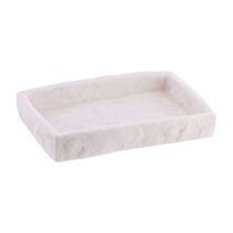 Porte-savon rectangulaire effet pierre polyrésine blanc - TENDANCE
