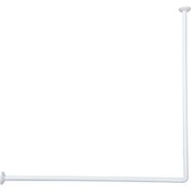 Barre de douche d'angle alu Blanc 90x90cm - TENDANCE