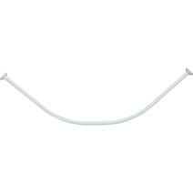 Barre de douche incurvée alu Blanc 90x90cm - TENDANCE
