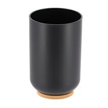 Gobelet plastique bambou 7,2x11cm noir - TENDANCE