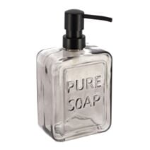 Distributeur de savon Verre bambou Noir 570ml - TENDANCE